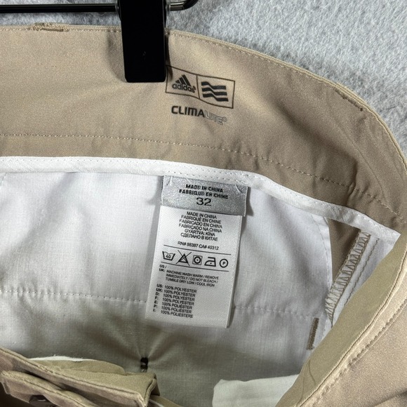 Adidas Climalite Chino Shorts Mens 32 Khaki Golf Active Lightweight Sportswear - Picture 6 of 14
